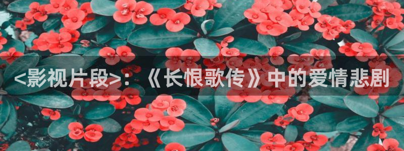 人人影院在线：<影视片段>：《长恨歌传》中的爱情悲剧